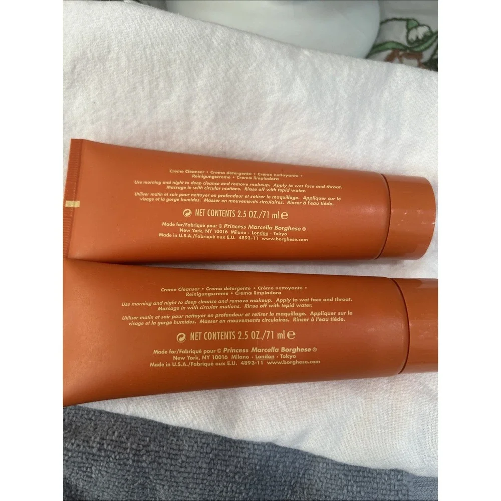 Set Of 2 Borghese Crema Saponetta‎ Cleansing Crème Cream 2.5oz Each